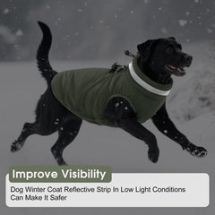SAWMONG manteau chien hiver bande reflexhissante pour visibilité nocturne
