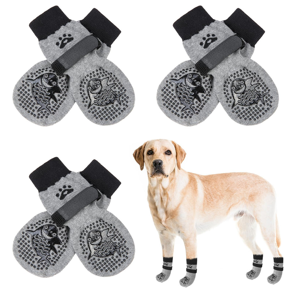 SCENEREAL chaussettes anti-glisse pour pattes, traction accrue sur surfaces.