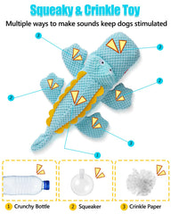 SCHITEC jouet chien avec tube sonore et bouteille insérable