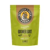 Scratch and Peck Grower Grit dans un bol, soutien naturel à la digestion des poulets.