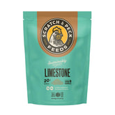 Scratch and Peck Feeds Limestone, sac 8 lb, vue frontale, source de calcium pour coquilles plus solides.