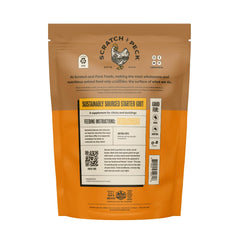Scratch and Peck Starter Grit grains fins : texture adaptée pour le gésier.