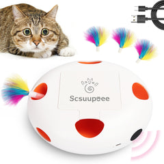 Scsuupoee chat-jouet-interactif-rechargeable: stimule le jeu des chats et se recharge par USB