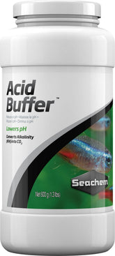 Seachem Acid Buffer: bouteille 600 g pour ajuster le pH dans un aquarium planté.