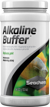 Tampon alcalin Seachem—bouteille-poudre pour élever le pH et l'alcalinité en eau douce.