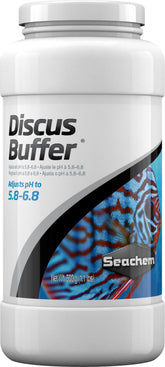 Seachem Discus Buffer – flacon blanc, ajuste le pH pour discus.