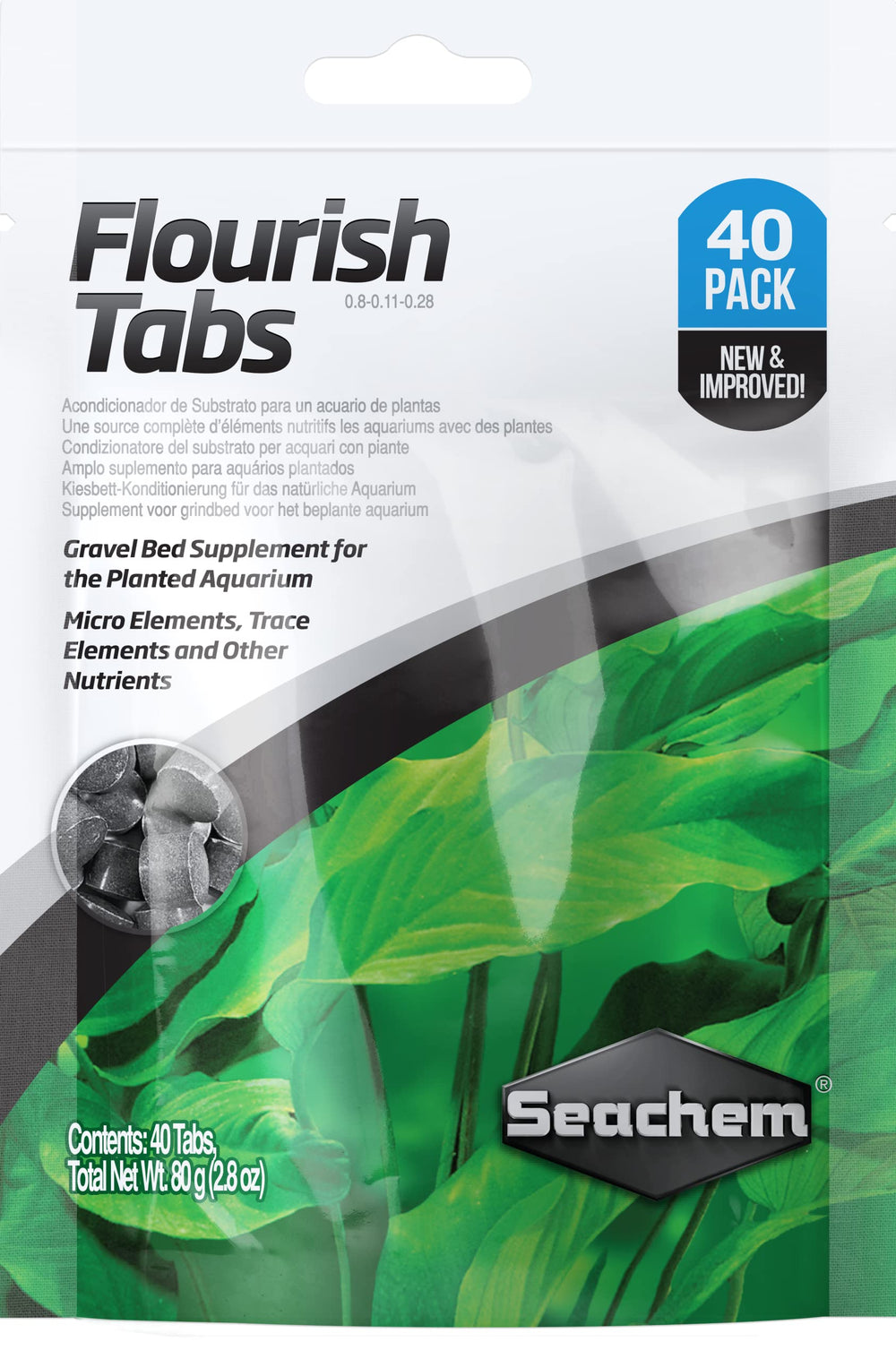 Seachem Flourish Tabs: tablette racine favorisant la croissance des plantes aquatiques.
