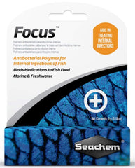 Seachem Focus, bouteille-polymer-traitement-poissons: facilite l’administration par nourriture et réduit les pertes dans l'eau.
