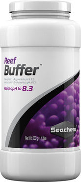 Seachem Reef Buffer emballage 500 g prêt à stabiliser le pH des récifs.