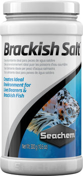 Seachem Sel saumâtre dans un bocal, dissolution rapide pour poissons saumâtres et poissons vivipares.