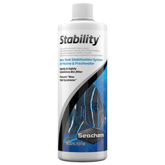 Seachem Stability – bouteille 16 oz prête à stabiliser le biofiltre d'un aquarium.