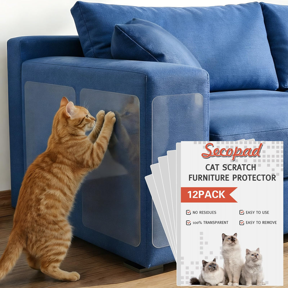 Protection transparente Secopad pour canapé qui protège des griffures tout en restant discrète.