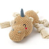 Peluche hippo Sedioso brun, idéale pour câlins et jeux interactifs.