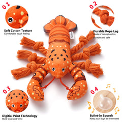 Sedioso langouste – jouet-chien-interactif-sifflet pour stimuler l'entraînement et l'amusement.
