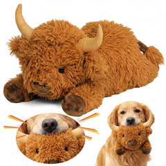 Seenelling vache des Highlands, jouet chien attire l’attention et stimule le jeu.