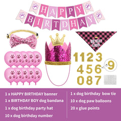 Selemoy chapeau anniversaire chien, léger et réutilisable pour des fêtes festives.