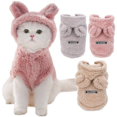 Costume Selena avec oreilles-lapin rose vue avant, adorable et confortable.