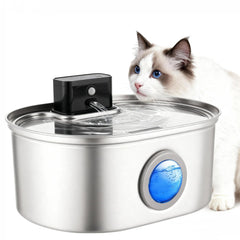SELOOYE fontaine chat acier inoxydable, grande capacité pour hydratation constante.