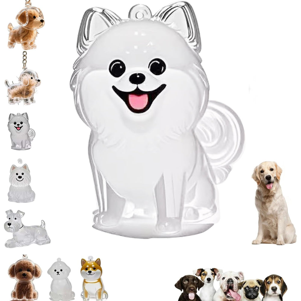 Sencdfly porte-clé poils chien transparent, mémorial tangible et proche.