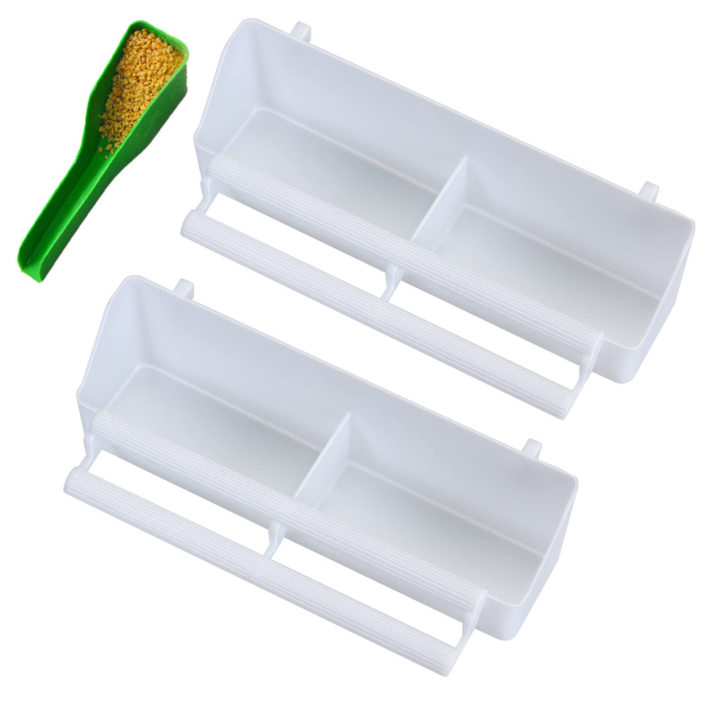 Seneme double-tasses-eau pour cage, pratique pour nourrir plusieurs oiseaux.