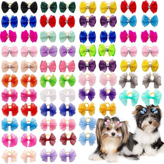 Noeud Senniea strass diamant pour chien, embellit le pelage lors des sorties.