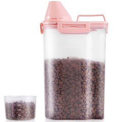 SenseYo conteneur aliments animaux 3L rose, rangement clair et pratique.