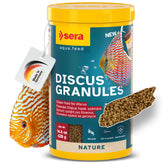 Sera Discus Granulat Nature — emballage bouteille pratique pour nourrir vos discus