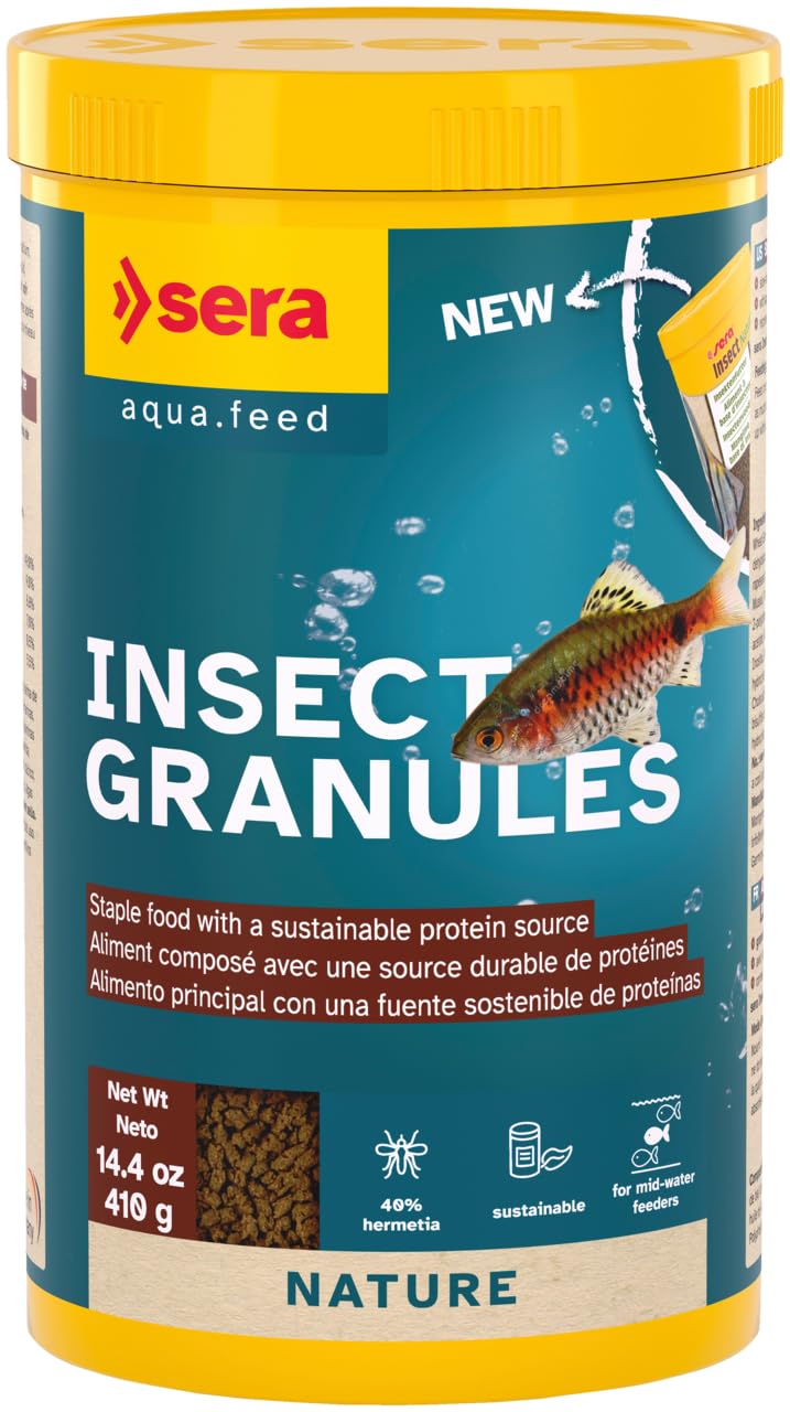 Emballage Sera Insect Granules 1000 ml prêt à nourrir les poissons.