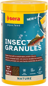 Emballage Sera Insect Granules 1000 ml prêt à nourrir les poissons.