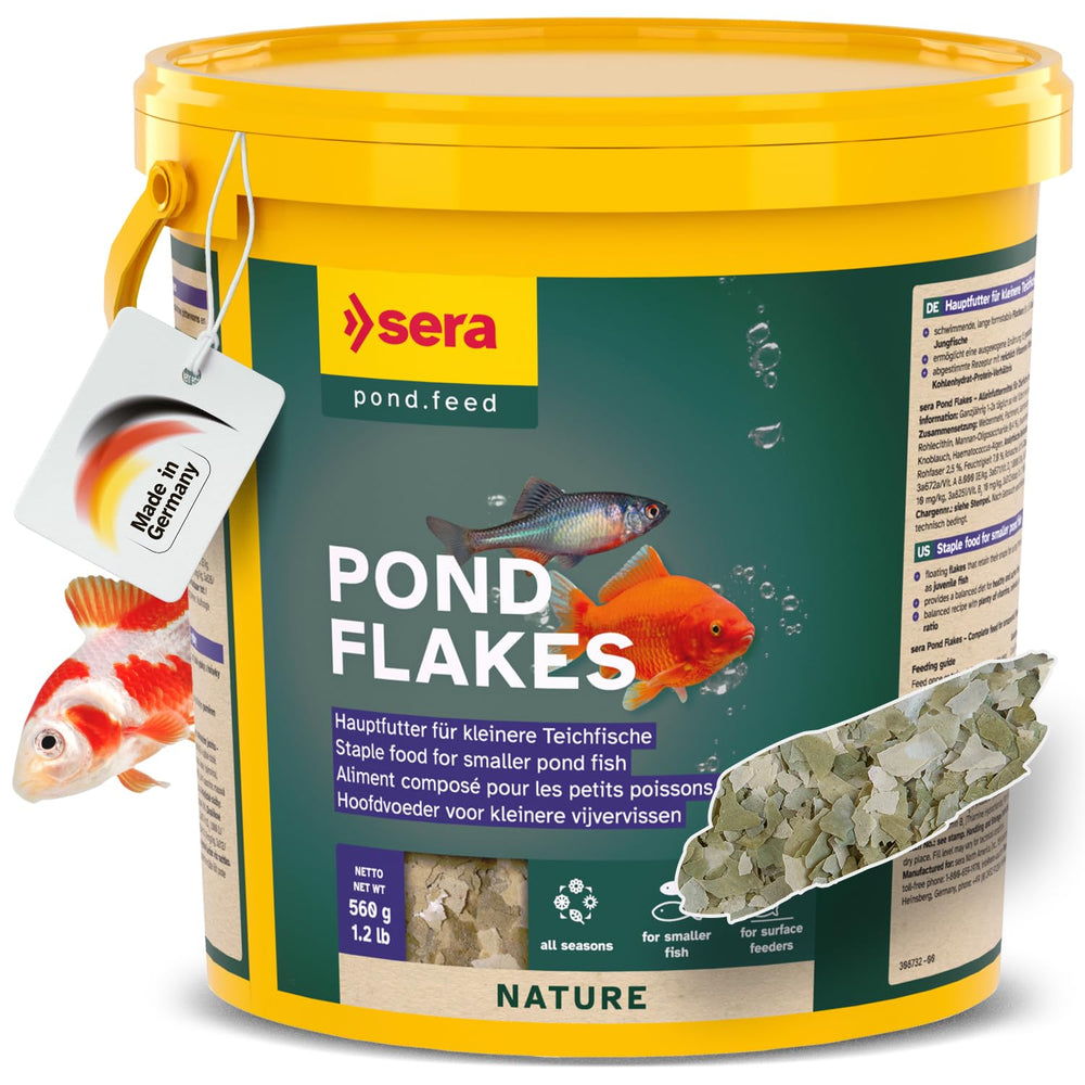 Sera Pond Flakes: emballage prêt à l’emploi pour les poissons d’étang.
