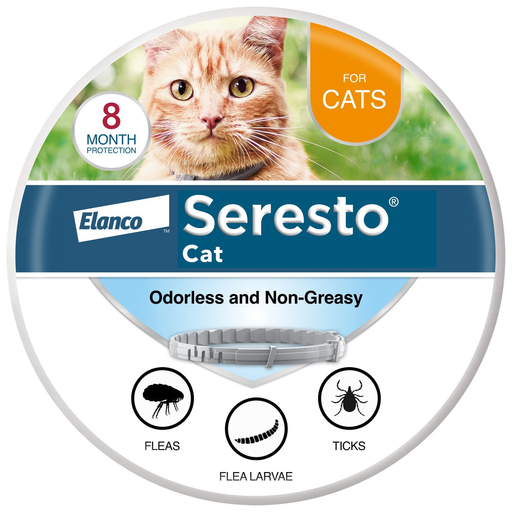 Collier Seresto pour chat, protection antiparasitaire durable contre puces et tiques.