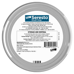 Seresto collier petit chien, protection 8 mois contre puces et tiques
