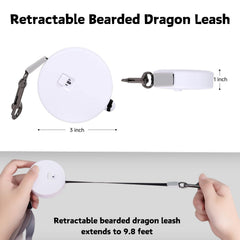 Harnais SEZDEKI en cuir doux pour lezard barbu, protection poitrine et cou.