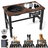 SHAINFUN bol élevé pour chien avec hauteur ajustable pour repas confortable.