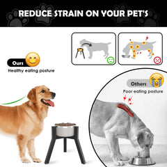 SHAINFUN support-chien-largeur-ajustable-7-10-6-pouces s adapte aux gamelles variées