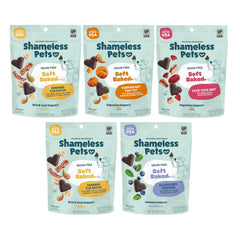 Gâteries Shameless Pets pour chien, emballage 5 paquets, idéale pour l'entraînement