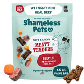 Shameless Pets Beef Up Meaty Tenders : friandises-moelleuses-boeuf-tendres pour chiens.