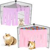 Hamac-refuge peluche Shappy gris et rose, offre un endroit douillet pour se reposer.