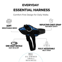 SHAWNCO Harnais essentiel matière durable et rembourré pour le confort quotidien