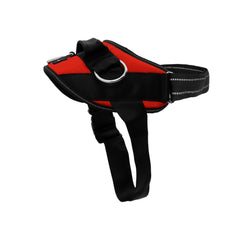 ShawnCo Harnais Essential Rouge Mustang vue avant avec coupe ajustable et confort.