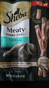 Sheba Meaty Tender Sticks Thon – paquet 3x5 ouverts, récompense facile à partager