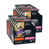 Sheba pâté chat poulet, portion pratique pour repas quotidien.
