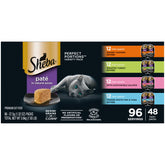 Sheba Perfect Portions pâté poulet, portions pratiques pour repas quotidiens.