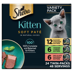 Sheba chaton pate poulet, portion pratique pour repas équilibré