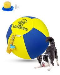 SHEENLULU Herding Ball avec anse et cloche, stimule l'attention du chien pendant le jeu.