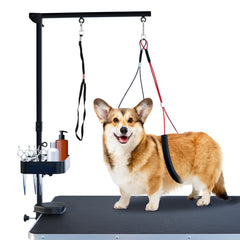 SHELANDY bras de toilettage pour chiens – hauteur réglable pour stabilité.