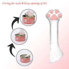Cuillère Sheldamy avec ouverture de boîte intégrée pour chats et chiens.