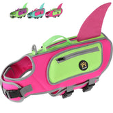 Sheripet gilet-sauvetage chien-requin rose-framboise, visibilite renforcee sur l'eau