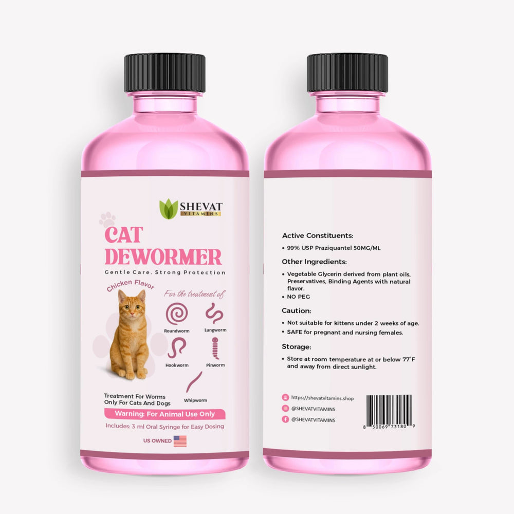 SHEVAT VITAMINS vermifuge chat bouteille – soutien digestif occasionnel