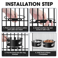 Hauteur ajustable ShineMe, bol pour cage, posture confortable.